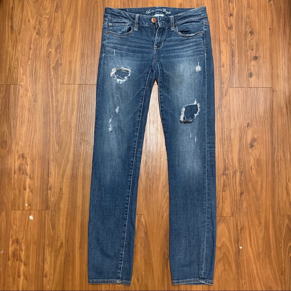 Distressed American Eagle Skinny Jeans